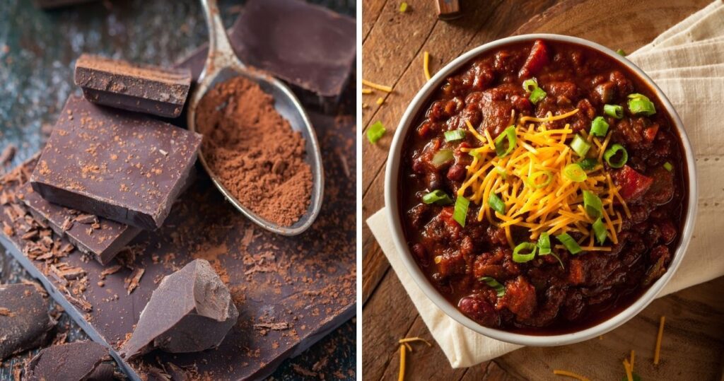 dark chocolate and chili