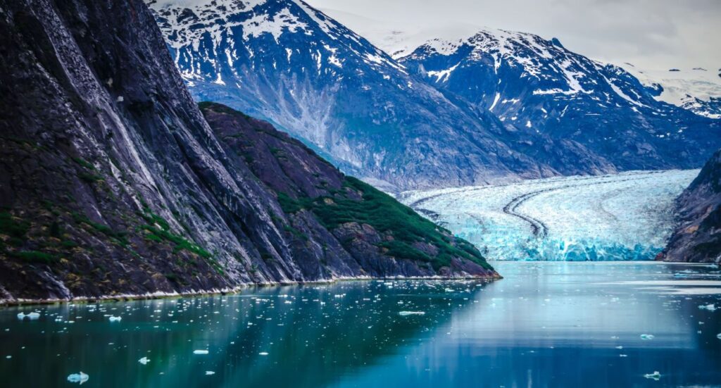 Sawyer Glacier at Tracy Arm Fjord in Alaska Panhandle