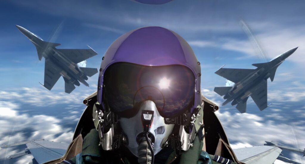 Flying Fighter Jet
